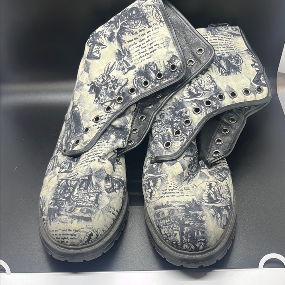 Alice in Wonderland Lace Up Boots